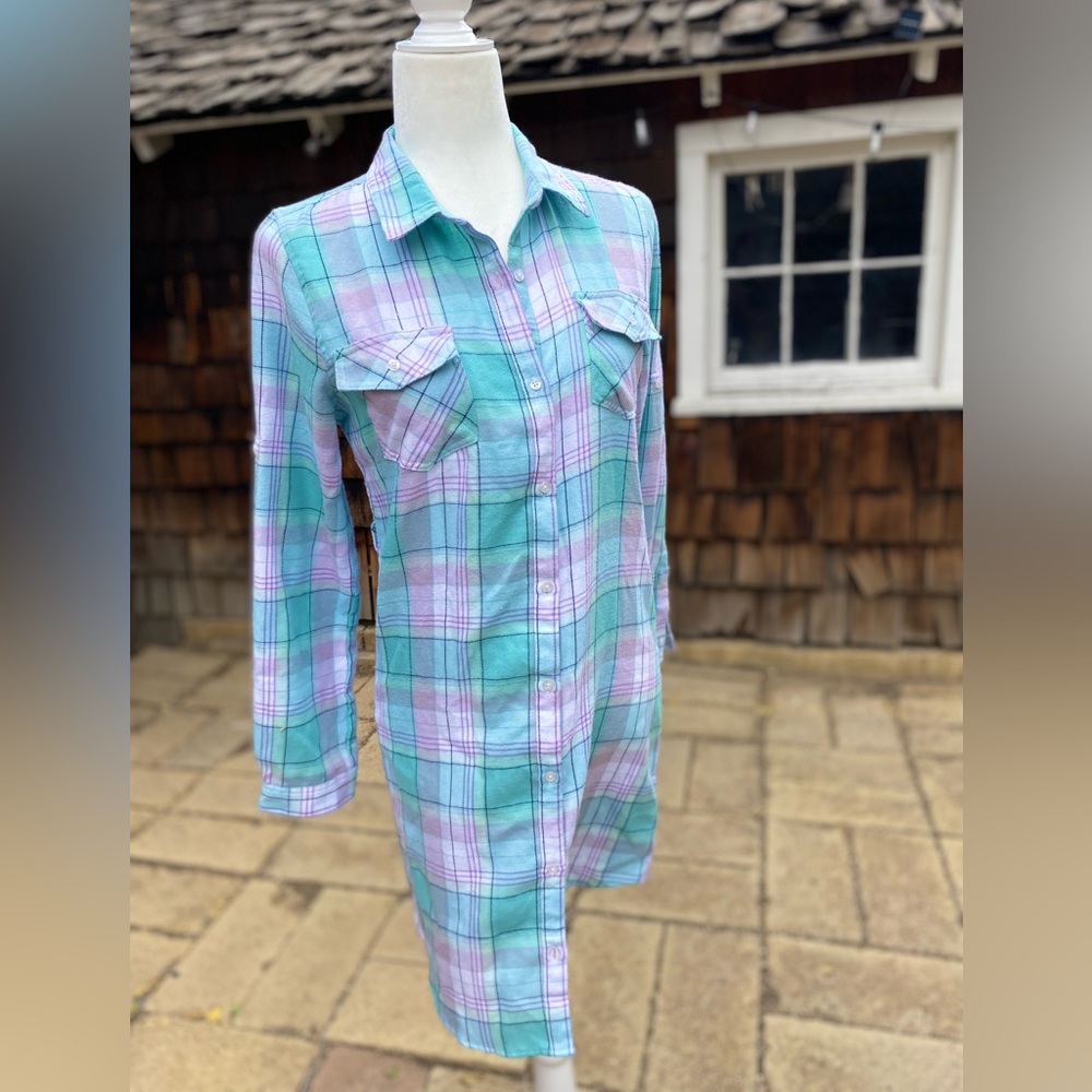 Eddie Bauer Flannel Shirt Dress Girls size XL / 16